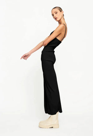 Robe longue maille côtelée 'Charlotte'