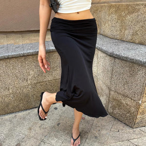 , Y2K skirt styled with a crop top
