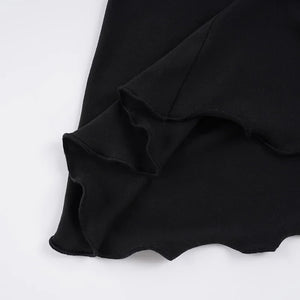 , Y2K skirt styled with a crop top