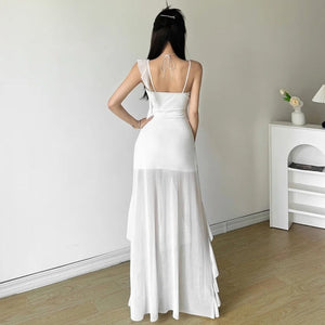 Ruffled Mullet Mini Dress view 2 | MAUVSTUDIO®