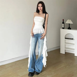 Ruffled Strapless Top – MAUVSTUDIO®