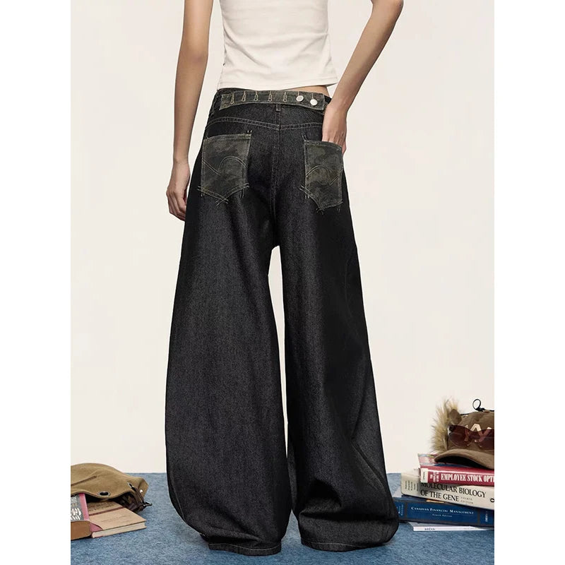 Y2K Baggy Cargo Wide Leg Denim Jeans