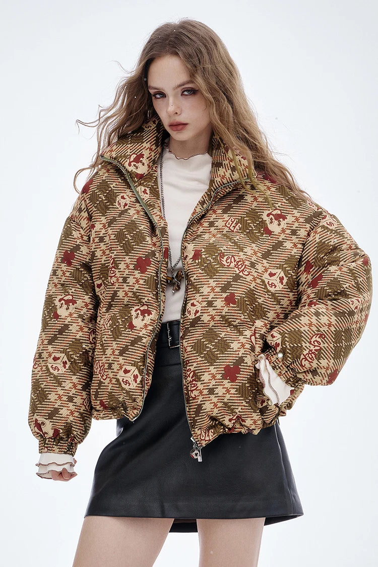 Vintage Reversible Short Puffer Jacket