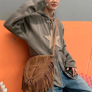 Y2K Stardust Zip-Up Hoodie