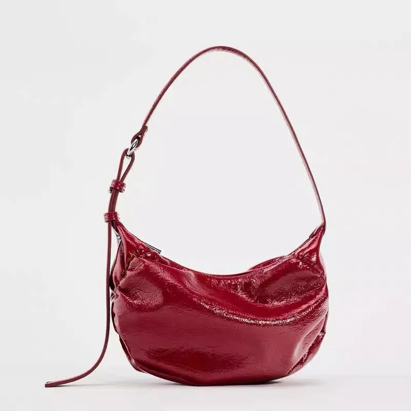 Y2K Ruched Cloud Shoulder Dumpling Bag