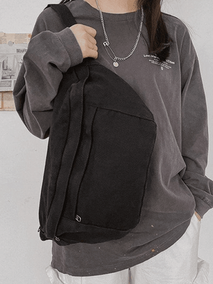 Sac à bandoulière à capacité de lavage vintage