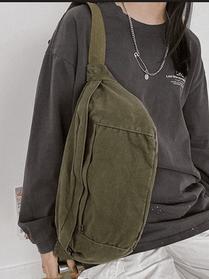 Sac à bandoulière à capacité de lavage vintage