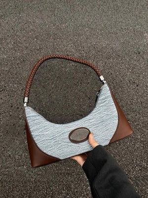 Sac à bandoulière portable en denim rétro