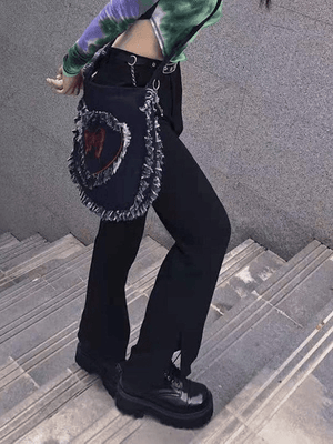 Sac à tanin à imprimé papillon Y2k