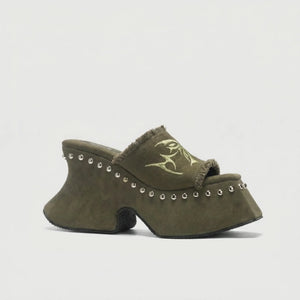 Sandales Platform Chunky Y2K Punk Rivets – MAUVSTUDIO®