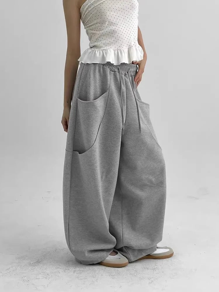 Y2K High Waist Wide Leg Trousers