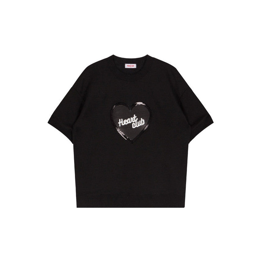 Sequin Heart Club T-Shirt