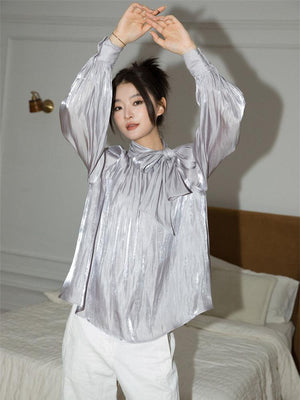 Silk Neck Tie Top – MAUVSTUDIO®