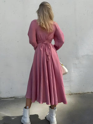 Slit Midi Dress view 9 | MAUVSTUDIO®