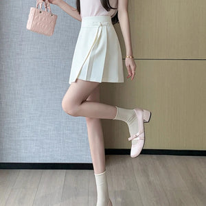 , Y2K skirt styled with a crop top