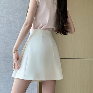 , Y2K skirt styled with a crop top