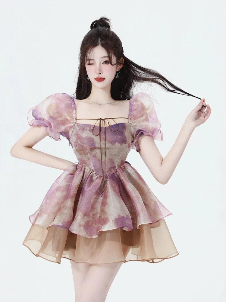 chinese dress ladies Women's Dresses Froufrou Layered Tulle Mini Dress White M by Selfie Leslie main image 0