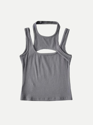 Sporty Asymmetric Tank Top – MAUVSTUDIO®