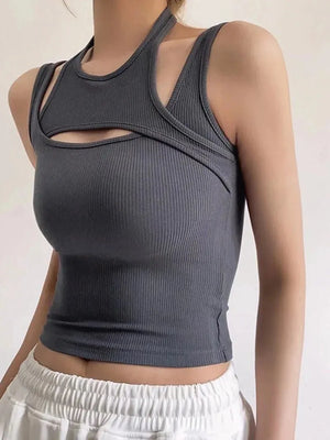 Sporty Asymmetric Tank Top – MAUVSTUDIO®