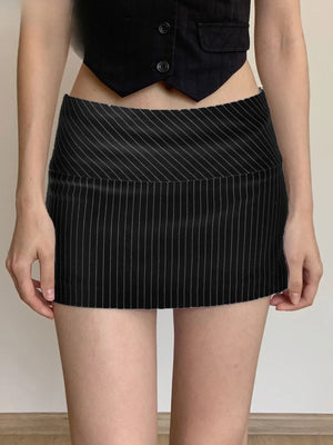 , Y2K skirt styled with a crop top