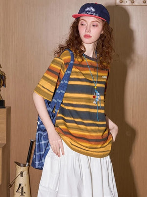 Striped Oversized Tee – MAUVSTUDIO®