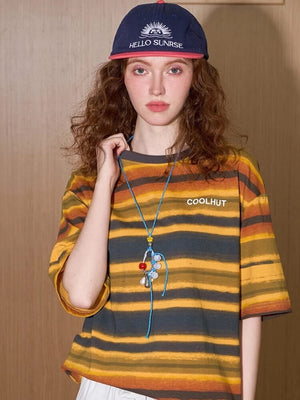 Striped Oversized Tee – MAUVSTUDIO®