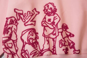 Sweat à Capuche Oversize Graphique 'We Vaguely Feel Many'