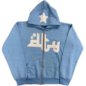 Hoodie zippé écriture arabe