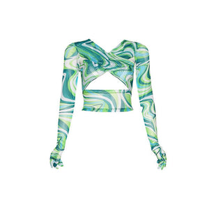 Teenage Crush Gloved Long Sleeve Top