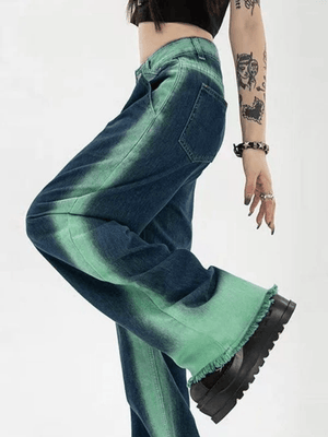 Tie Dye Distressed Baggy Boyfriend Jeans