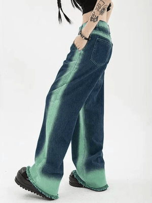 Tie Dye Distressed Baggy Boyfriend Jeans