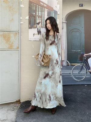 Tie Dye Maxi Dress view 3 | MAUVSTUDIO®