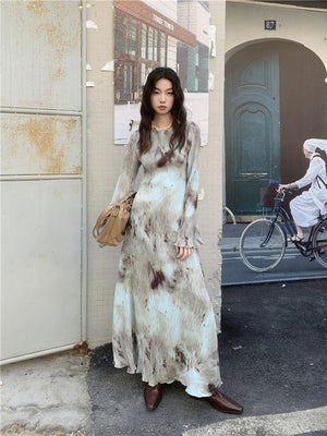 Tie Dye Maxi Dress view 9 | MAUVSTUDIO®