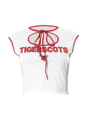 Tie Front Cutout Cropped Tank Top