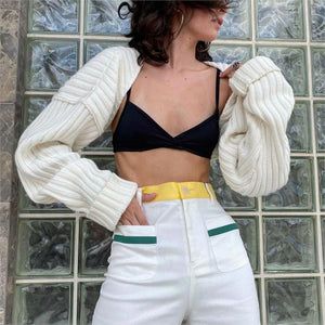 Tumblr Aesthetic Knitted Crop Sweater