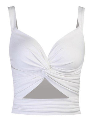 Twisted Cutout Crop Tank Top