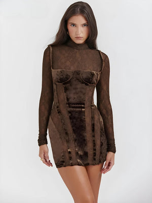Velvet Mini Dress view 8 | MAUVSTUDIO®