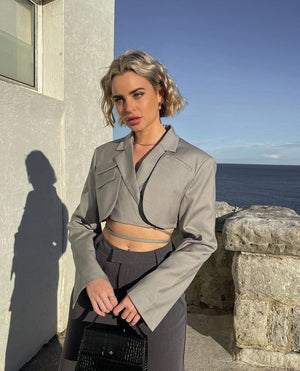 Veste asymétrique à liens "Claudia" 3 coloris