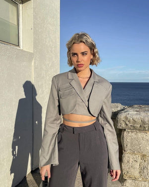 Veste asymétrique à liens "Claudia" 3 coloris