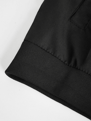 Vintage Embroidered Button-Down Motorcycle Varsity Jacket