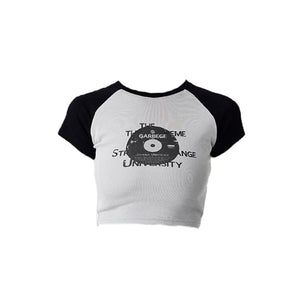 Vinyl Print Crop Top