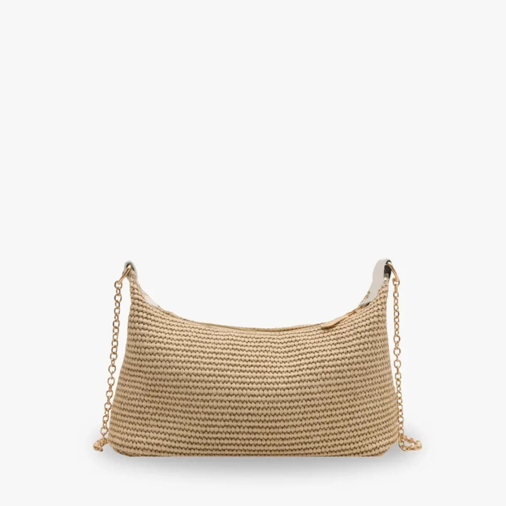 Jynna | Woven straw shoulder bag