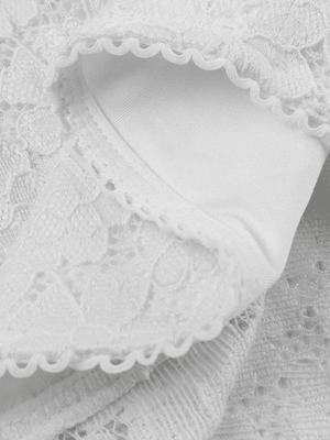 White Lace Cropped Tank Top