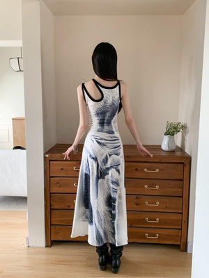 Y2K Abstract Maxi Dress view 2 | MAUVSTUDIO®