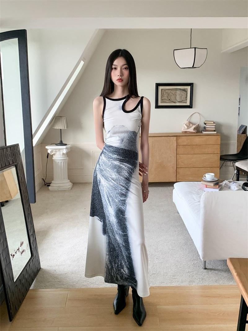 Y2K Abstract Maxi Dress view 9 | MAUVSTUDIO®