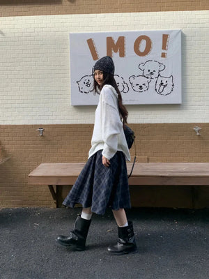, Y2K skirt styled with a crop top