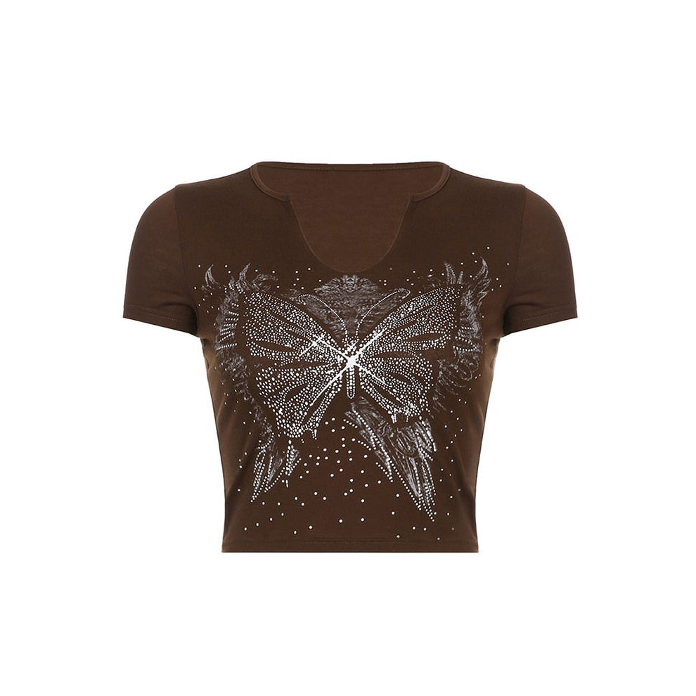 Y2K Butterfly Crop Top