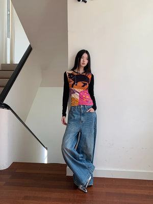 Y2K Cat Graphic Top – MAUVSTUDIO®