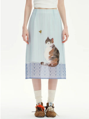 , Y2K skirt styled with a crop top