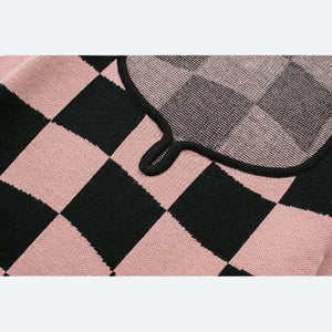Y2K Checkered Square Neck Top – MAUVSTUDIO®